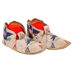 Native American Sioux Patriotic Moccasins