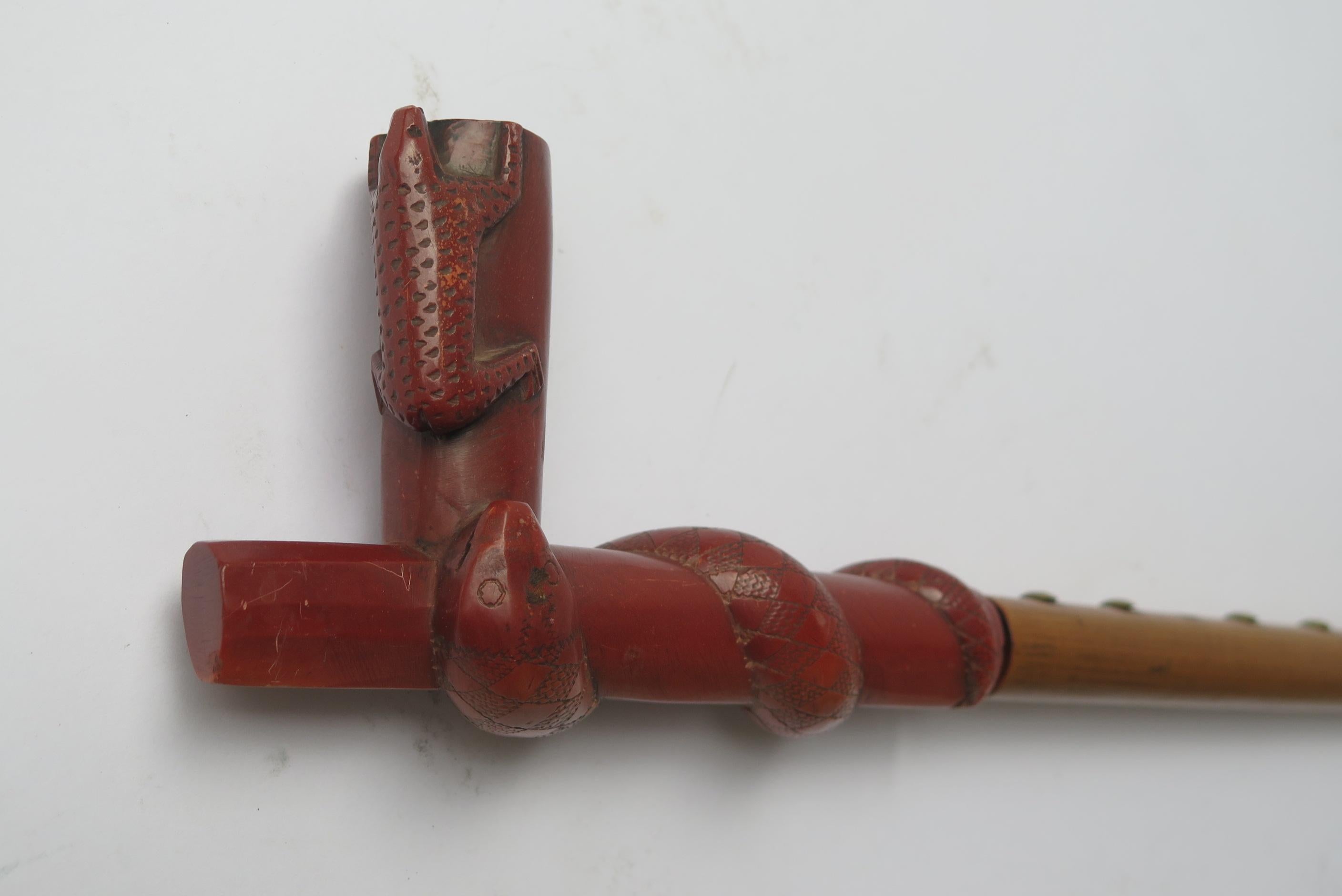 19th Century Native American Sioux Pipe with Stem