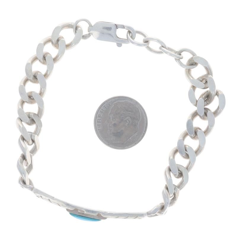 Native American Southwestern Türkis Bar Armband 7 3/4