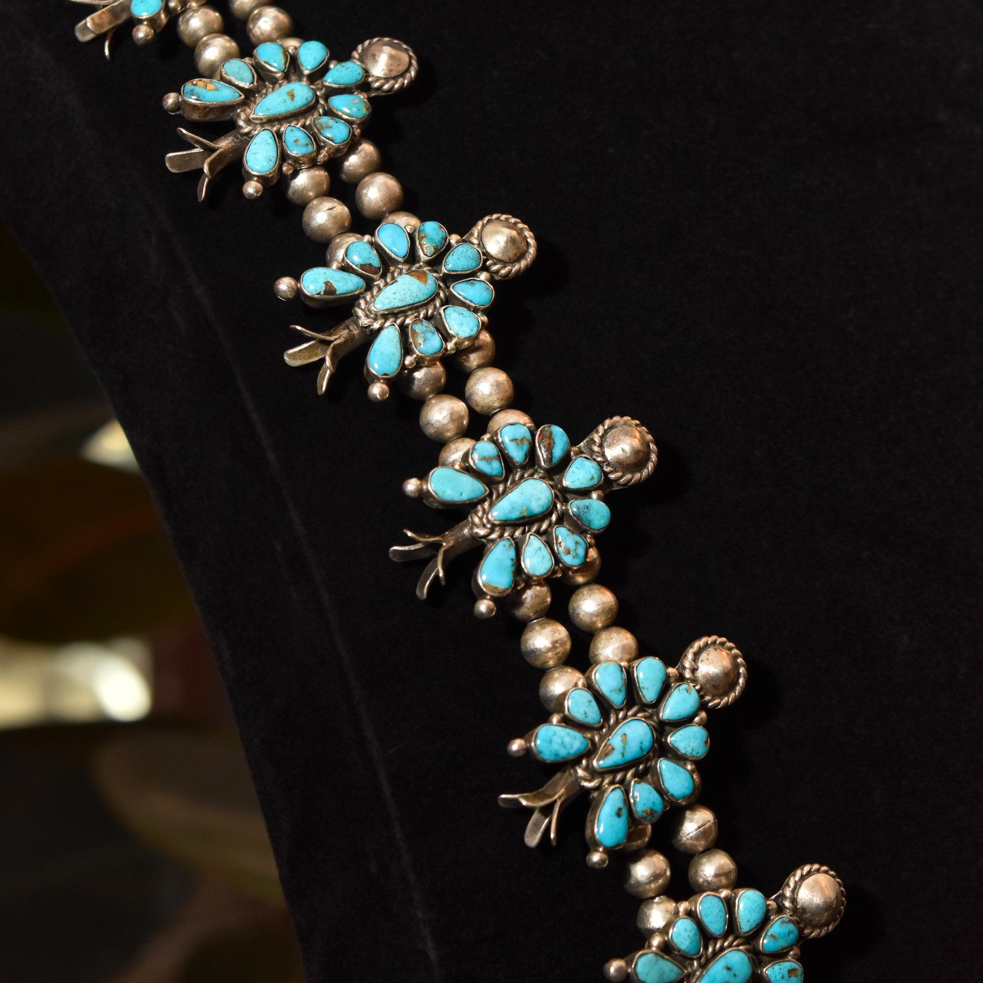 squash blossom turquoise necklace