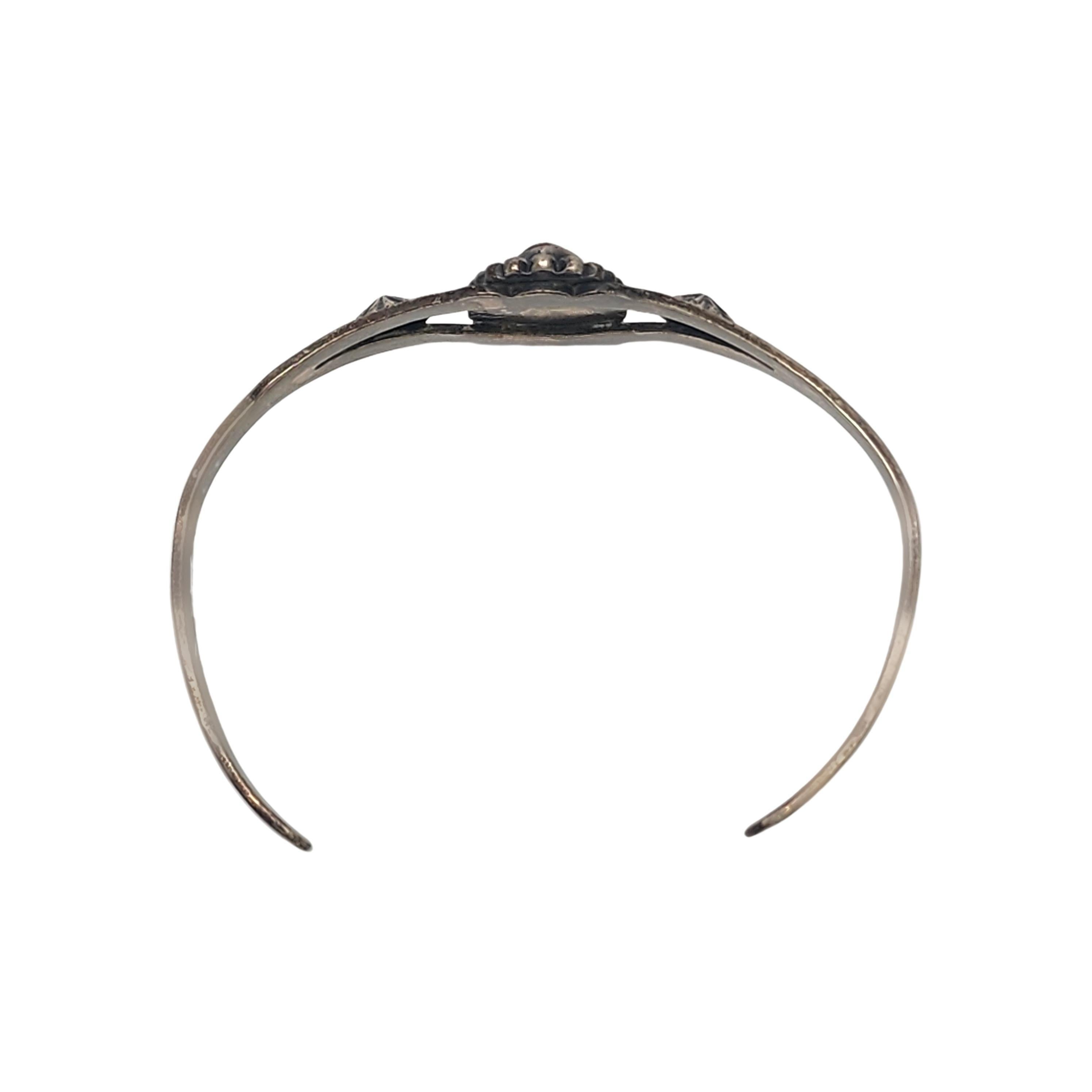Women's Native American Sterling Silver Brown Turquoise Cuff Bracelet #18606 For Sale