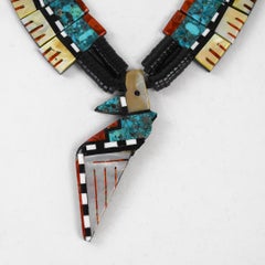 Native American Sterling Silver Multi-Stone Necklace