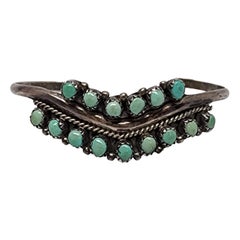 Native American Sterling Silver Turquoise Cuff Bracelet #18191