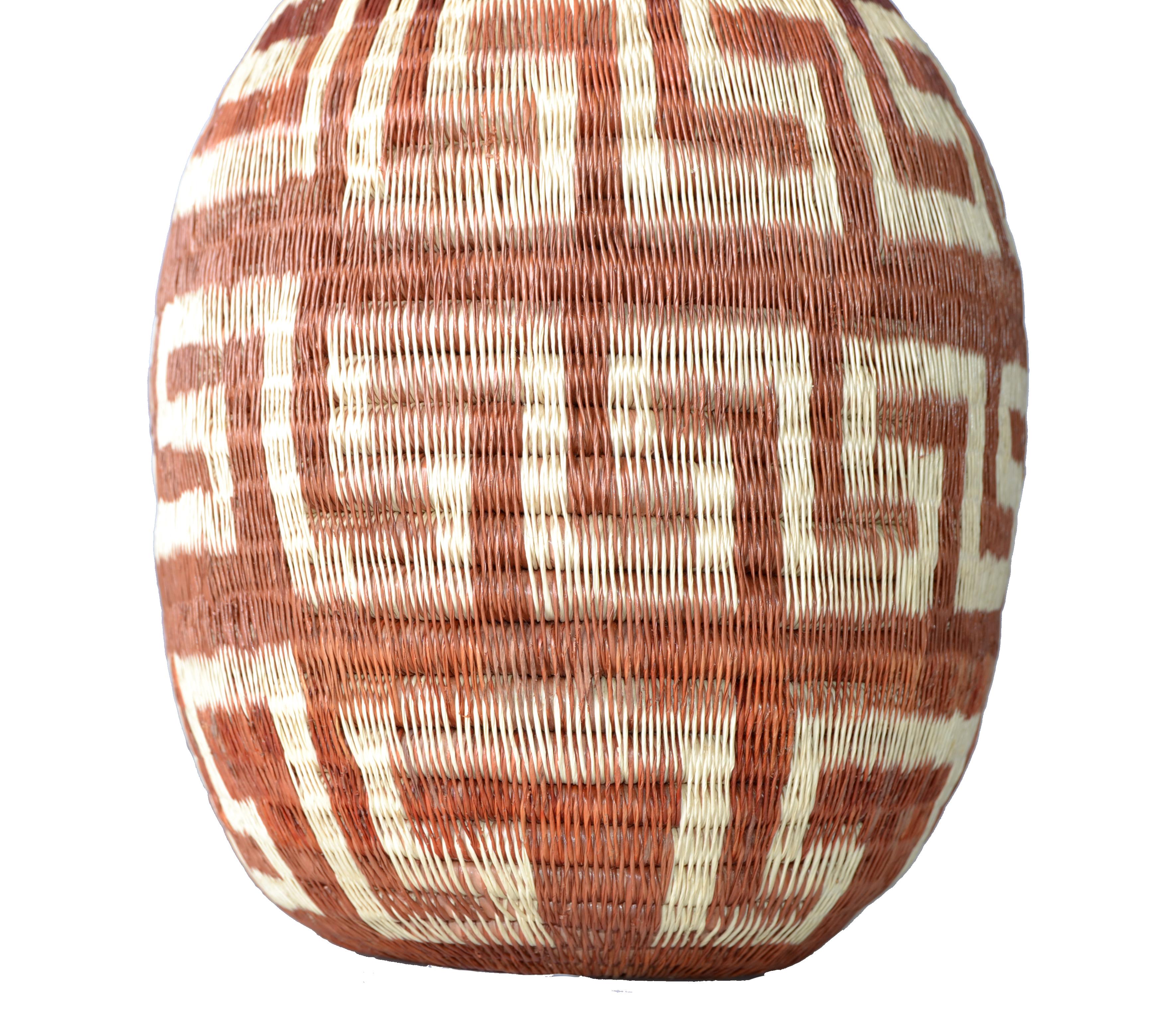20th Century Native American Style Handwoven Vase