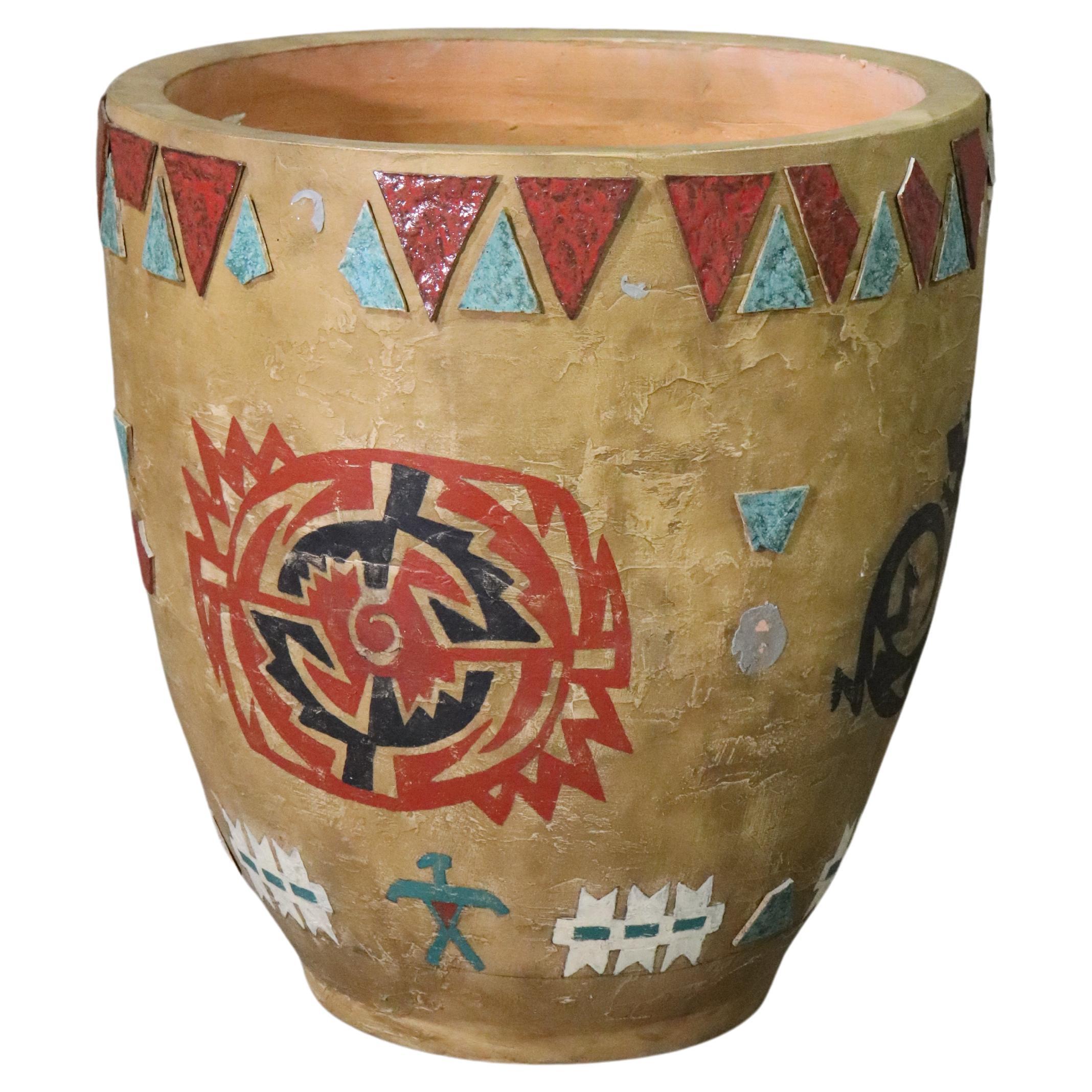 Native American Style Vase by Campania For Sale