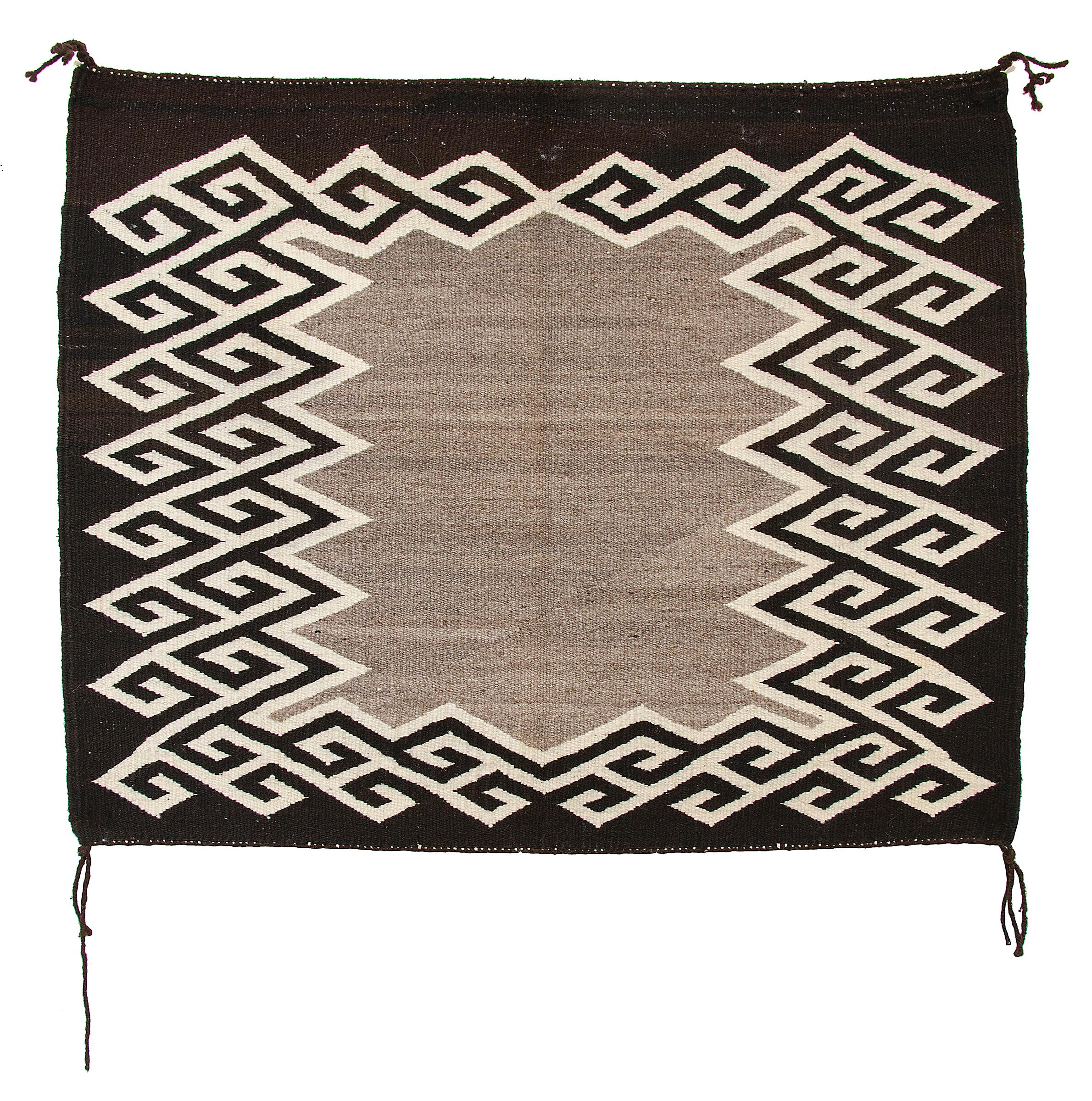 Vintage Navajo single saddle blanket, also known as a 