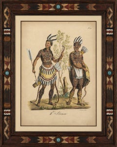 Native American Tattoos & Tribal Dress, Brodtmann Lithograph, 1816