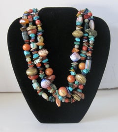 Collier à trois brins en forme de trésor amérindien