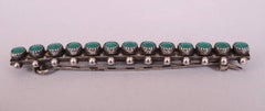 Native American Turquoise and Silver Vintage Barrette