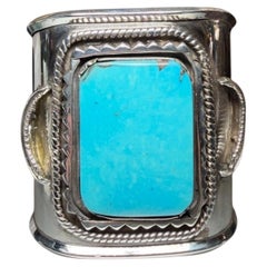 Native American Turquoise Sterling Silver Bracelet