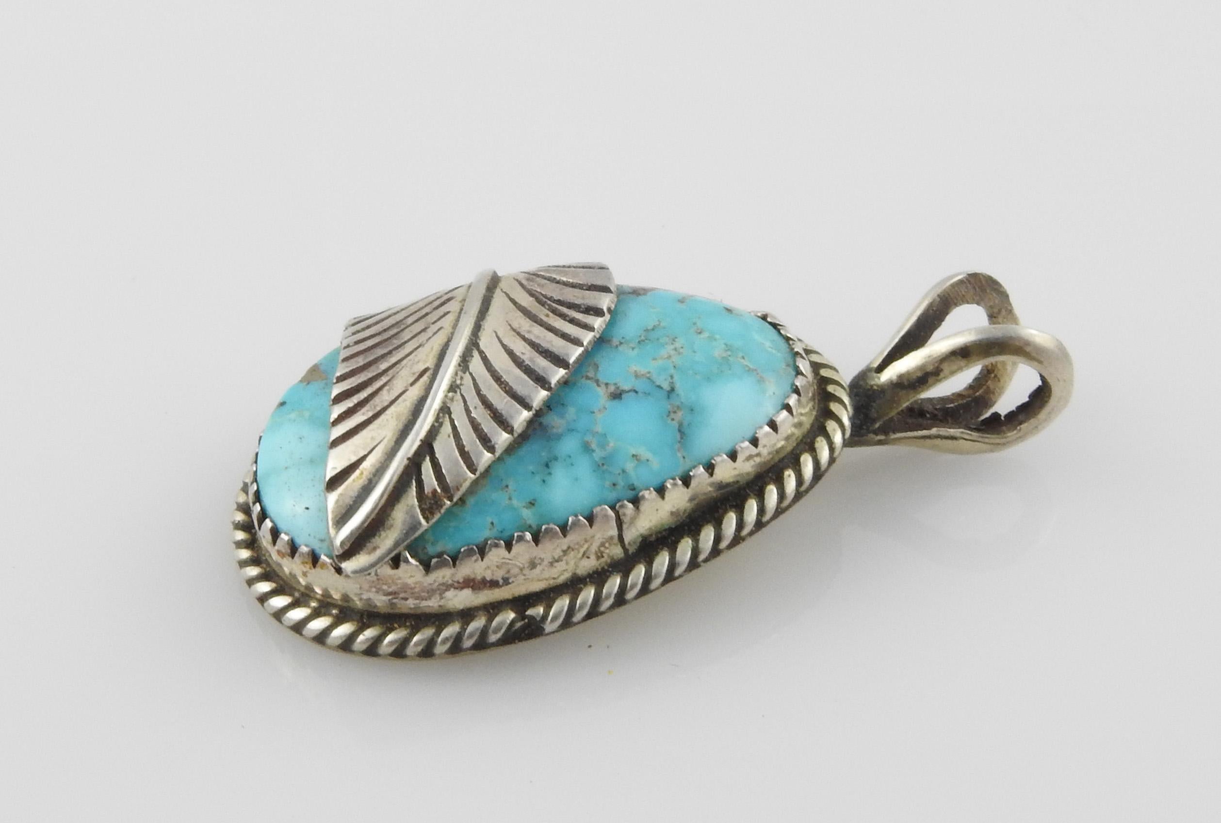 native american turquoise pendant