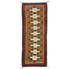 Native American Vintage Indian Navajo Kilim Runner with Adirondack Lodge Style