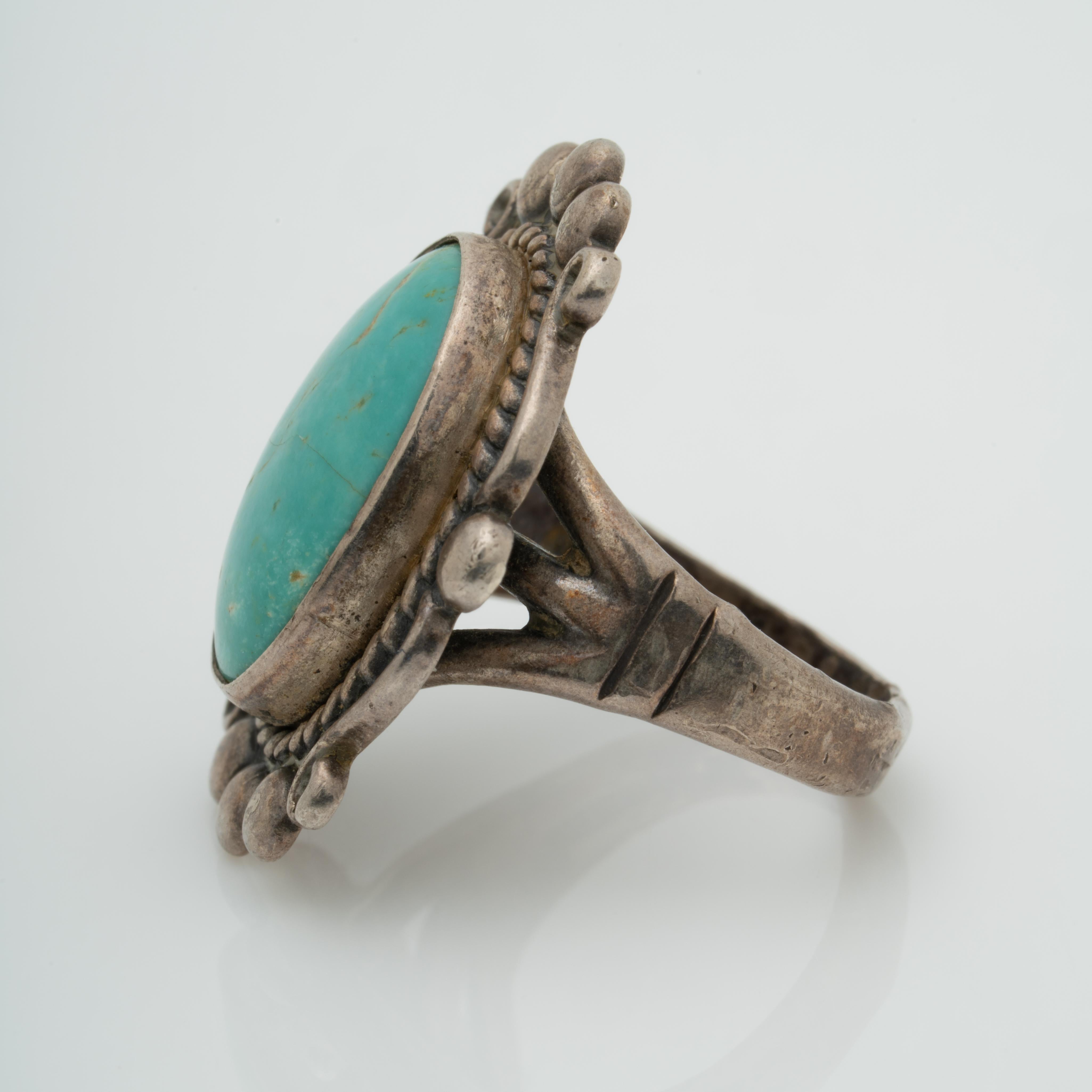 Türkischer Vintage-Ring der amerikanischen Ureinwohner, ca. 1960er Jahre (Indigene Kunst (Nord-/Südamerika))