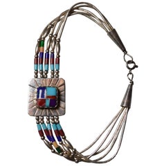 Native American Vintage Zuni Silver Bracelet