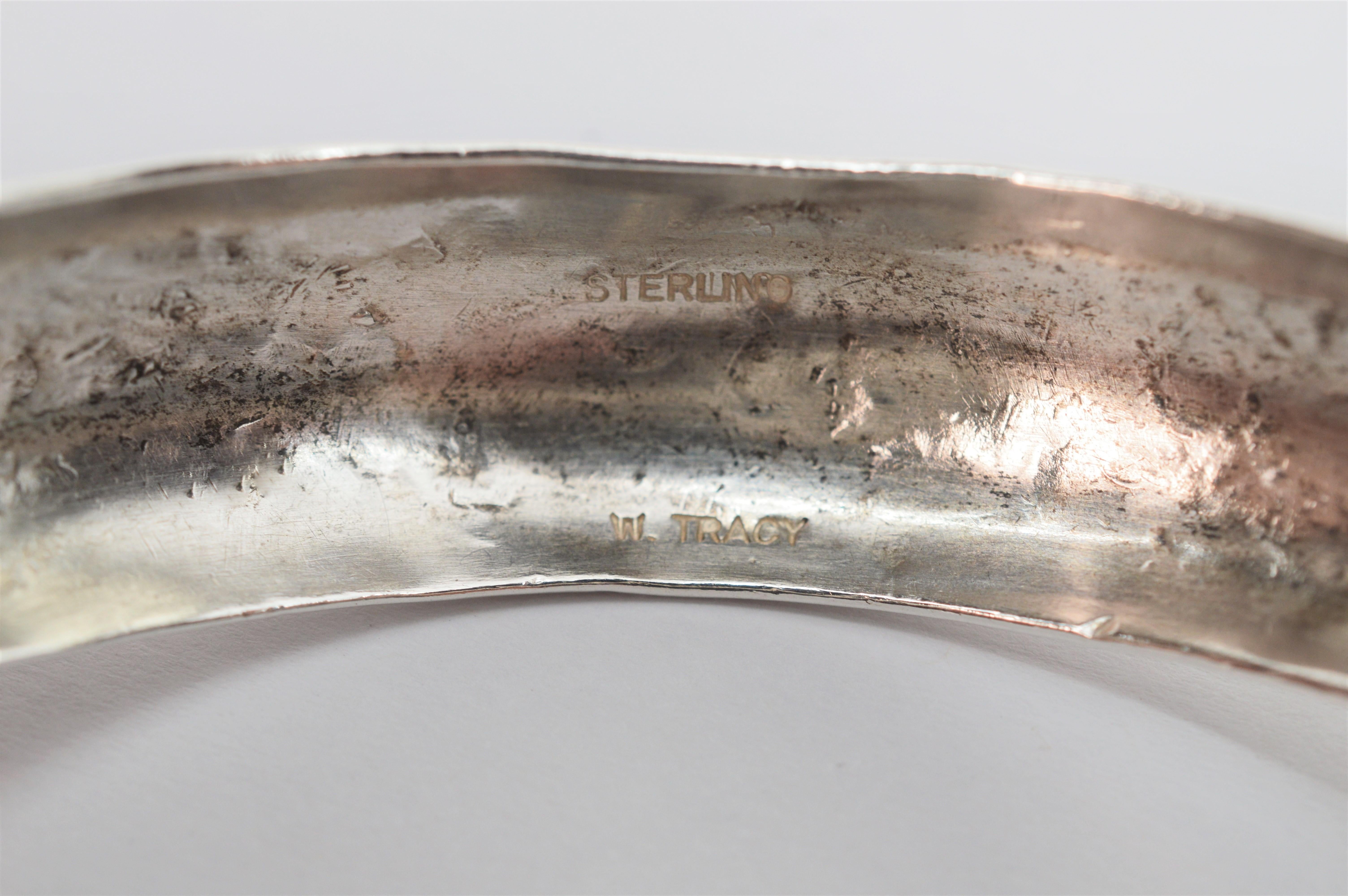W. Tracy: Armreif-Armband-Duo aus Sterlingsilber, Indigene Kunst (Nord-/Südamerika) im Zustand „Gut“ in Mount Kisco, NY