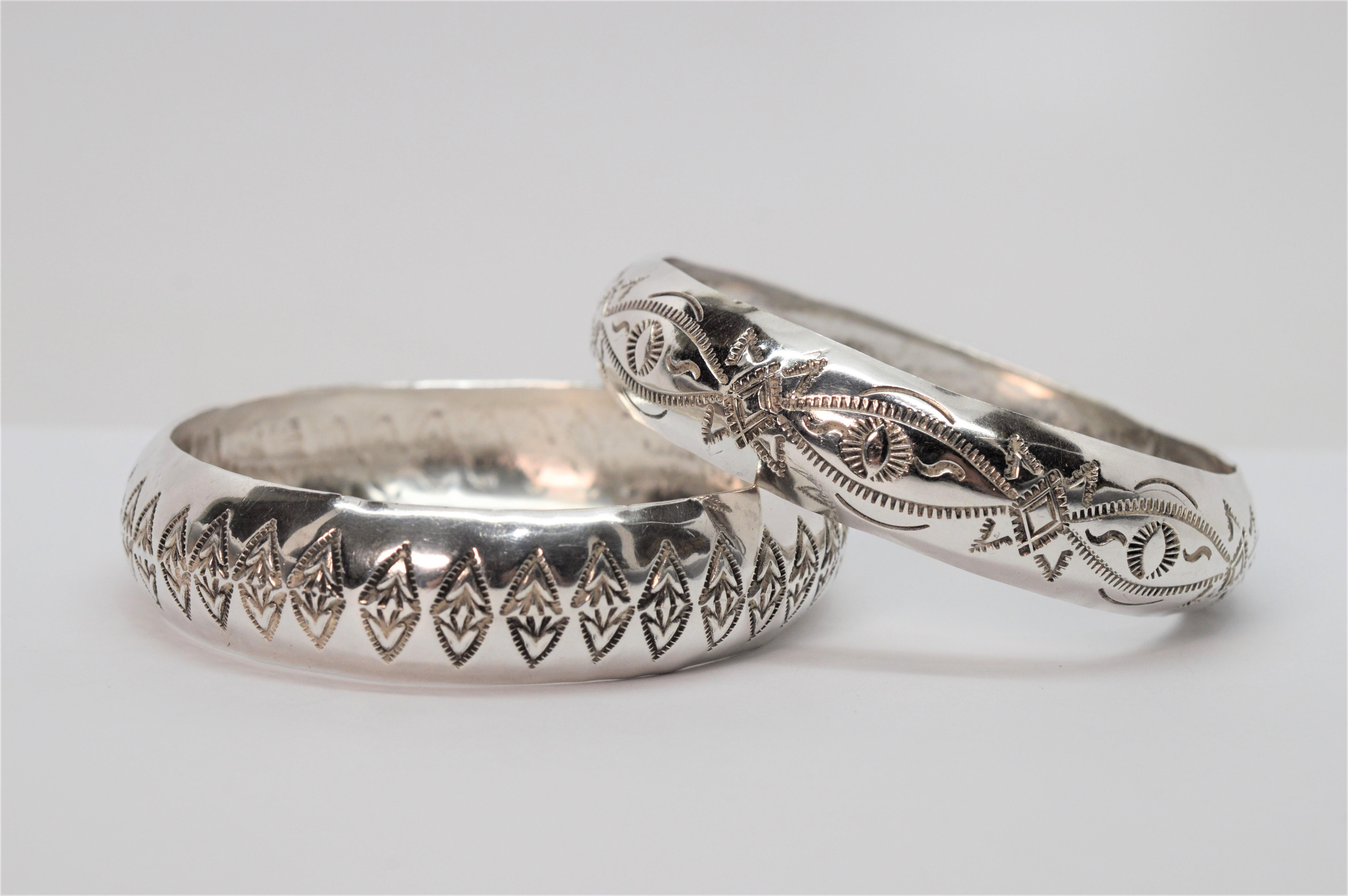 W. Tracy: Armreif-Armband-Duo aus Sterlingsilber, Indigene Kunst (Nord-/Südamerika) 1
