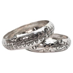 Braccialetto duo in argento con braccialetto in argento dei nativi americani W. Tracy