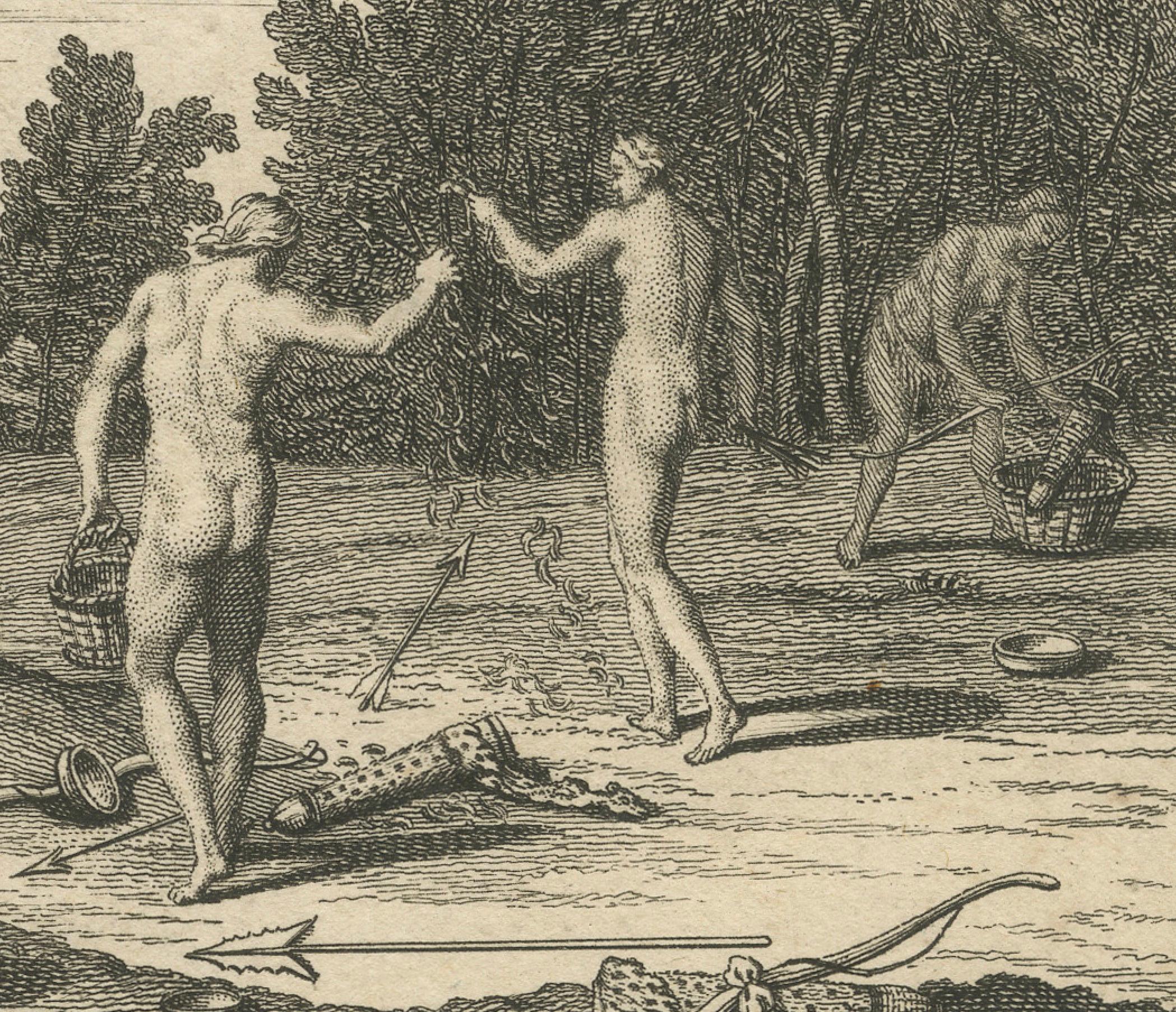Mid-18th Century Native American Widows from Florida Scattering Hair on Husbands' Graves, 1758 For Sale