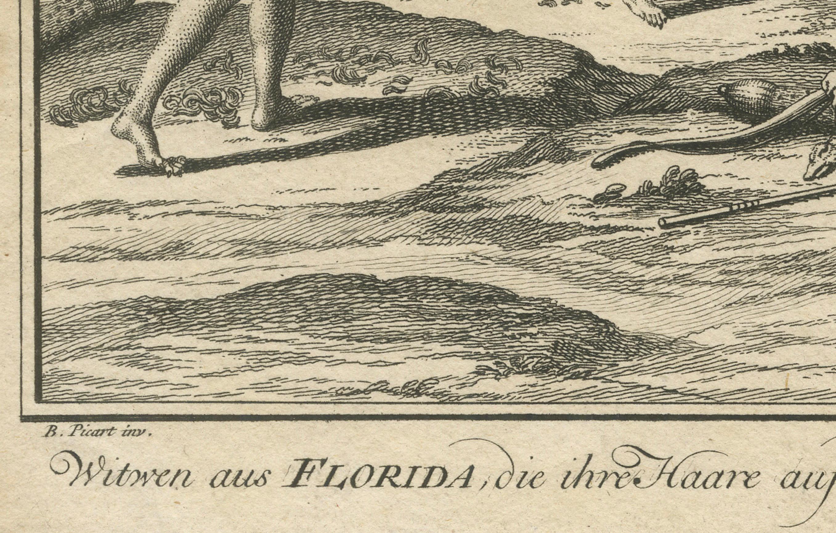 Native American Widows from Florida Scattering Hair on Husbands' Graves, 1758 For Sale 1