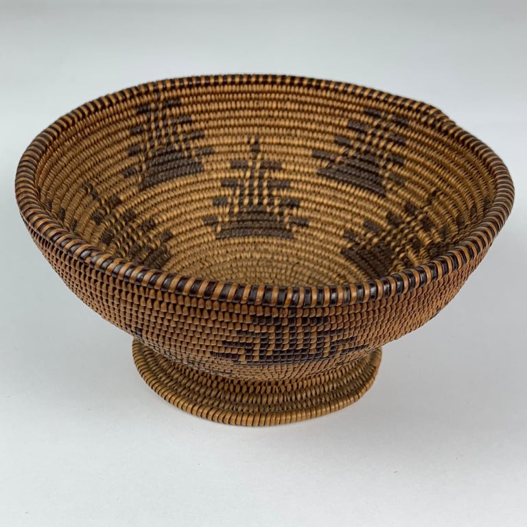 Native American Woven Bowl Form Basket For Sale at 1stDibs