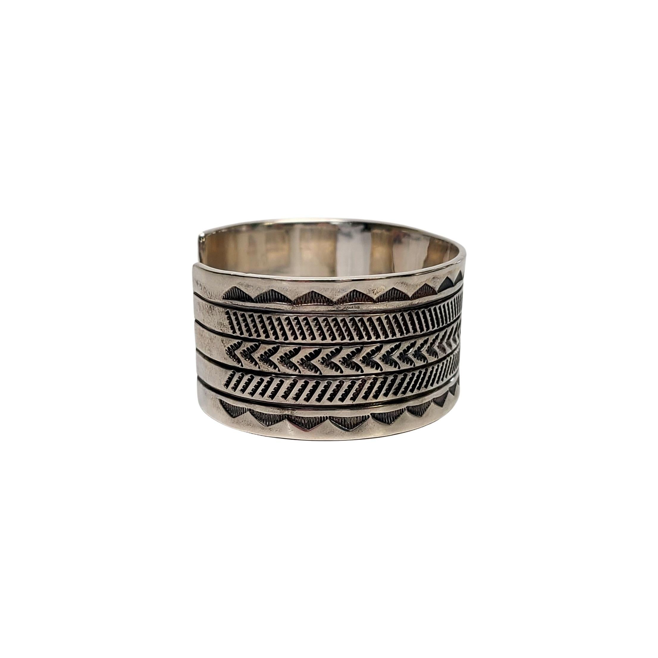 Zuni Myron Panteah Sterlingsilber-Manschettenarmband, Indigene Kunst (Nord-/Südamerika) Damen