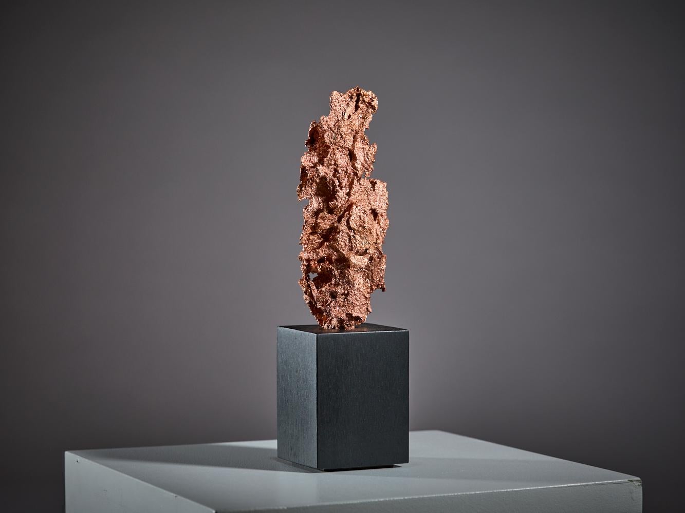 Rock Crystal Native copper sculpture For Sale