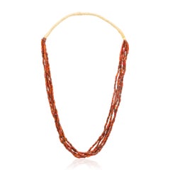 Native Coral Beaded Necklace