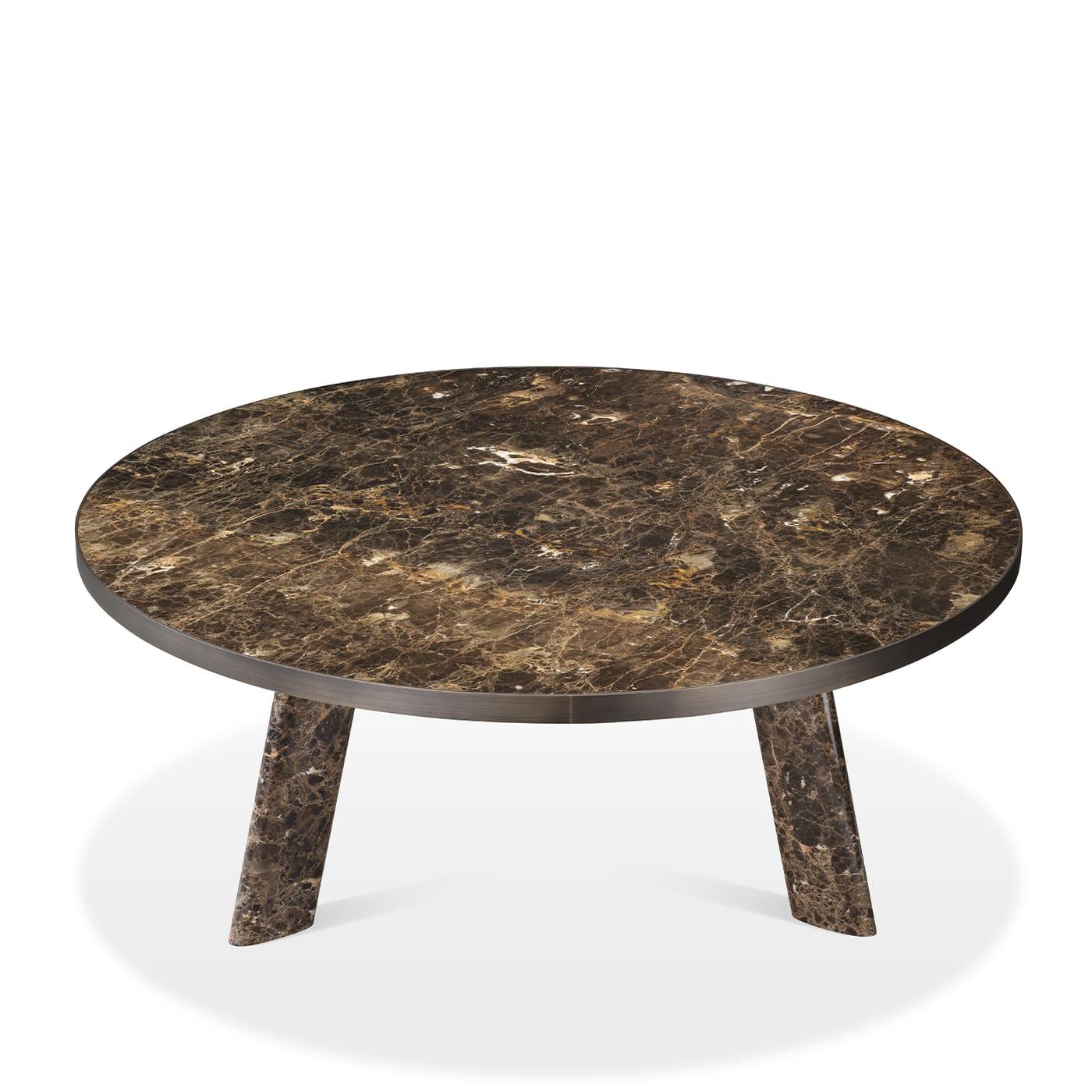 Hand-Crafted Native Dark Emperador Round Dining Table By Stefano Giovannoni For Sale