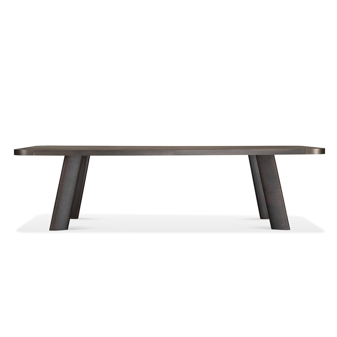 Modern Native Dark Rectangular Dining Table by Stefano Giovannoni For Sale