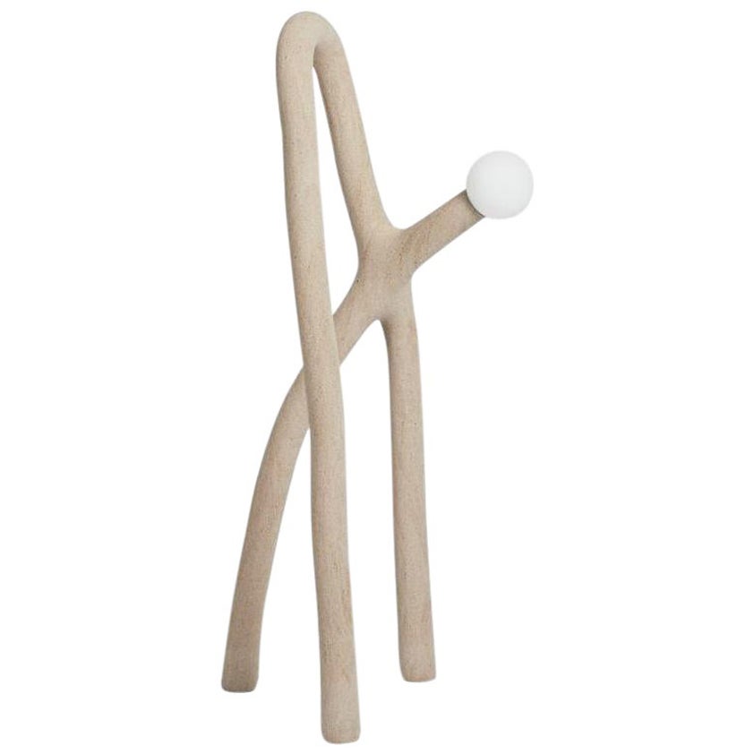 Native Limited Edition Modern Sand and Nylon Floor Lamp by Hot Wire Extensions For Sale