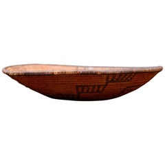 Native Indian Art Pomo Collectible Coiled Degikup Basket
