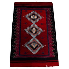 Style Zapotec Wall Art Tapestry Colorful Black Pink Red Mexico