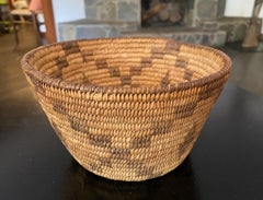 Native North American Indian Indigenous Southwest Pima Geometric Woven Basket