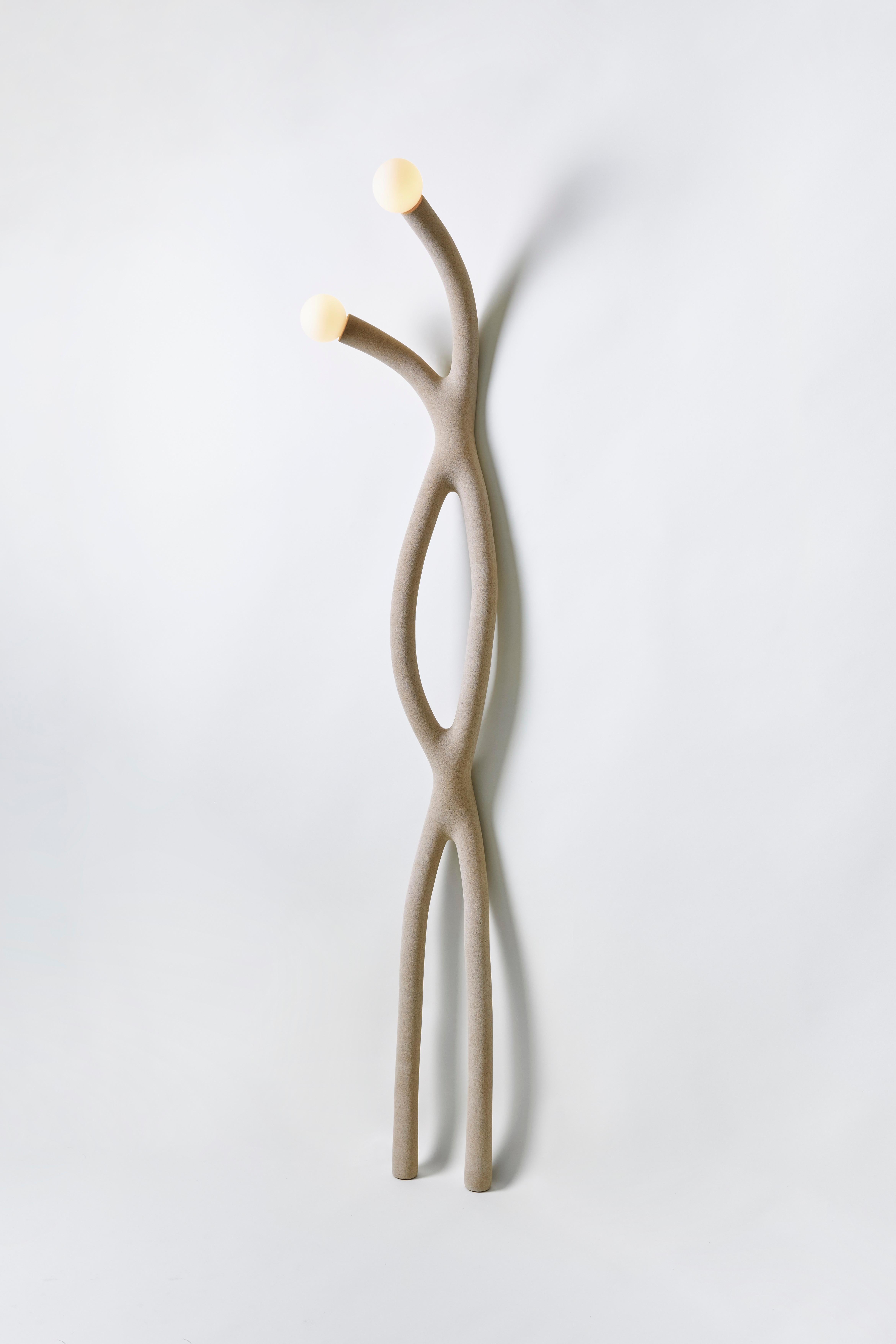 Native Object 06 Lampe murale double en sable et nylon par Hot Wire Extensions Neuf - En vente à Geneve, CH