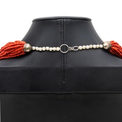 Native Red Coral Beaded Necklace