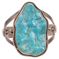 Bracciale in turchese nativo e argento sterling