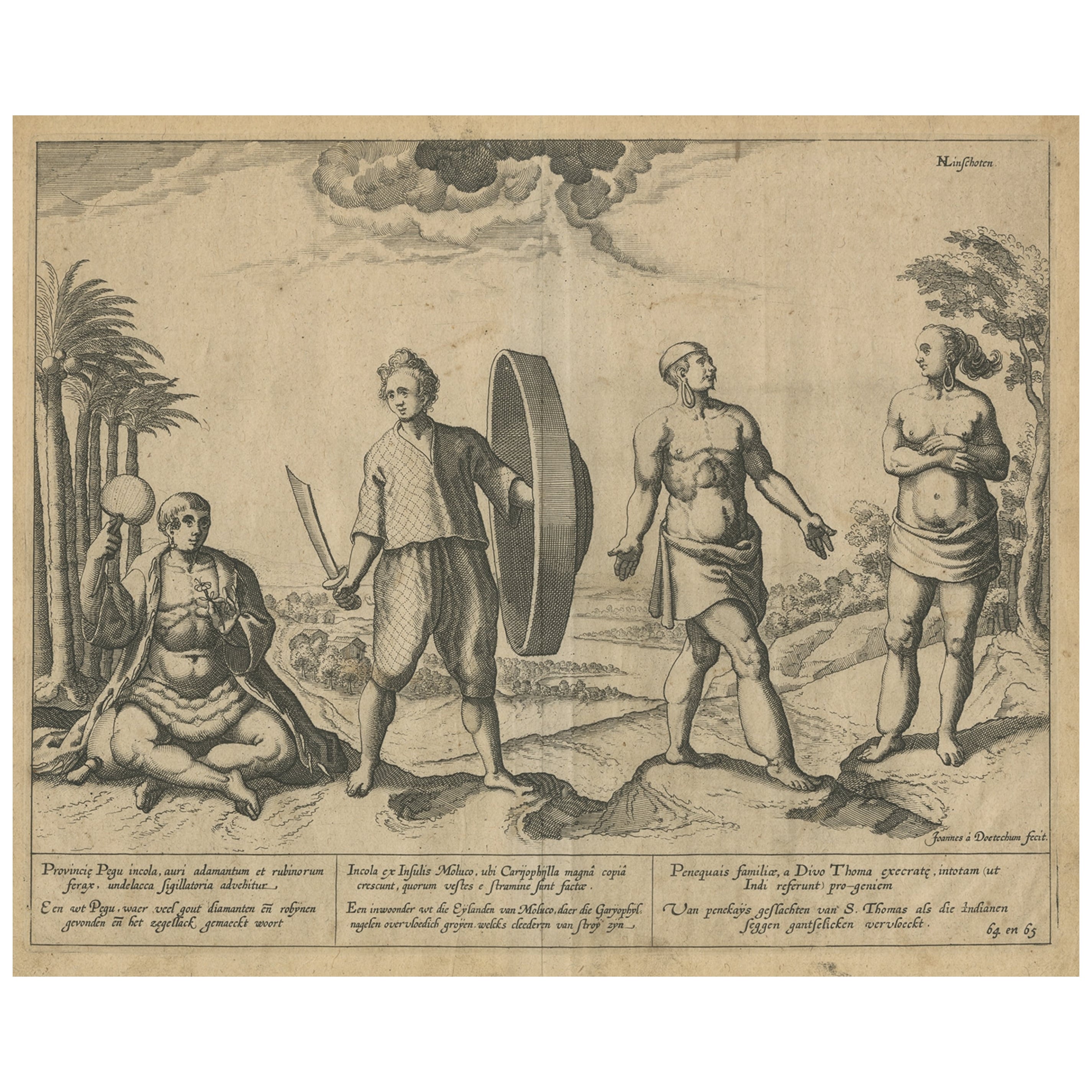 Originaires de Pegu, les îles Moluccans, indiens pénéquais et St Thomas, vers 1605