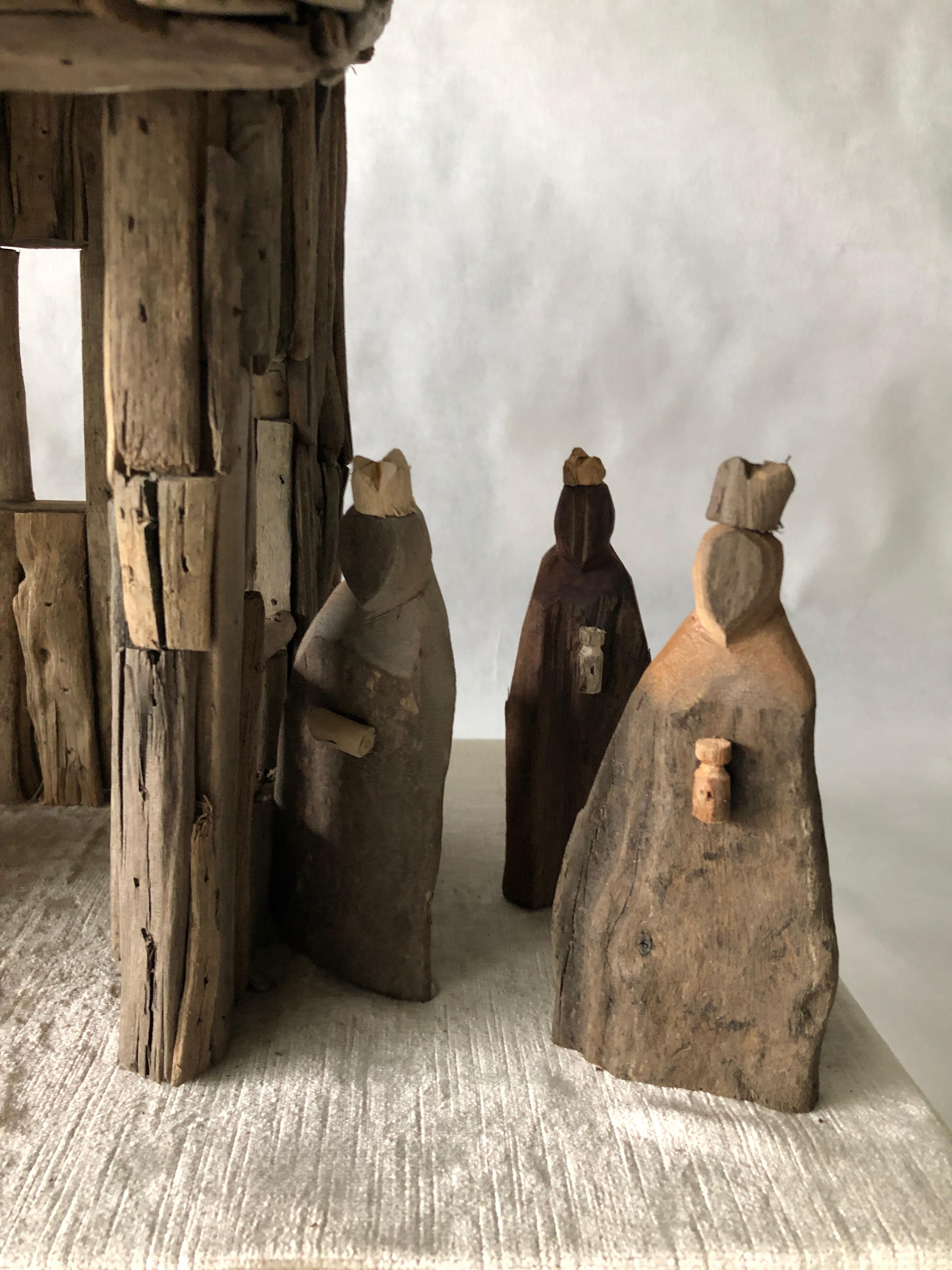 Nativity Scene in Driftwood and Lucite Object D'art by AMK for Patricia Kagan For Sale 3