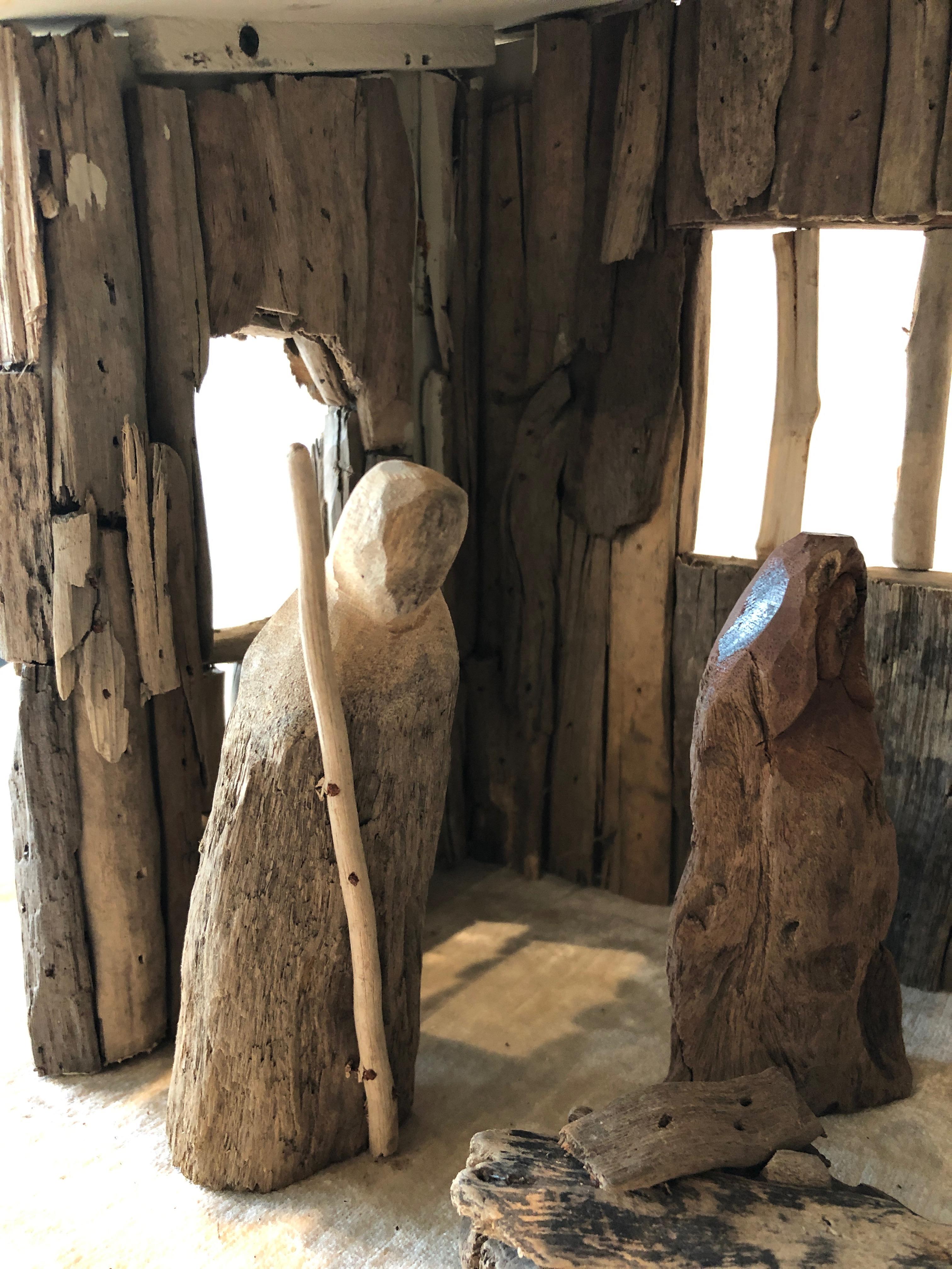 Nativity Scene in Driftwood and Lucite Object D'art by AMK for Patricia Kagan For Sale 5