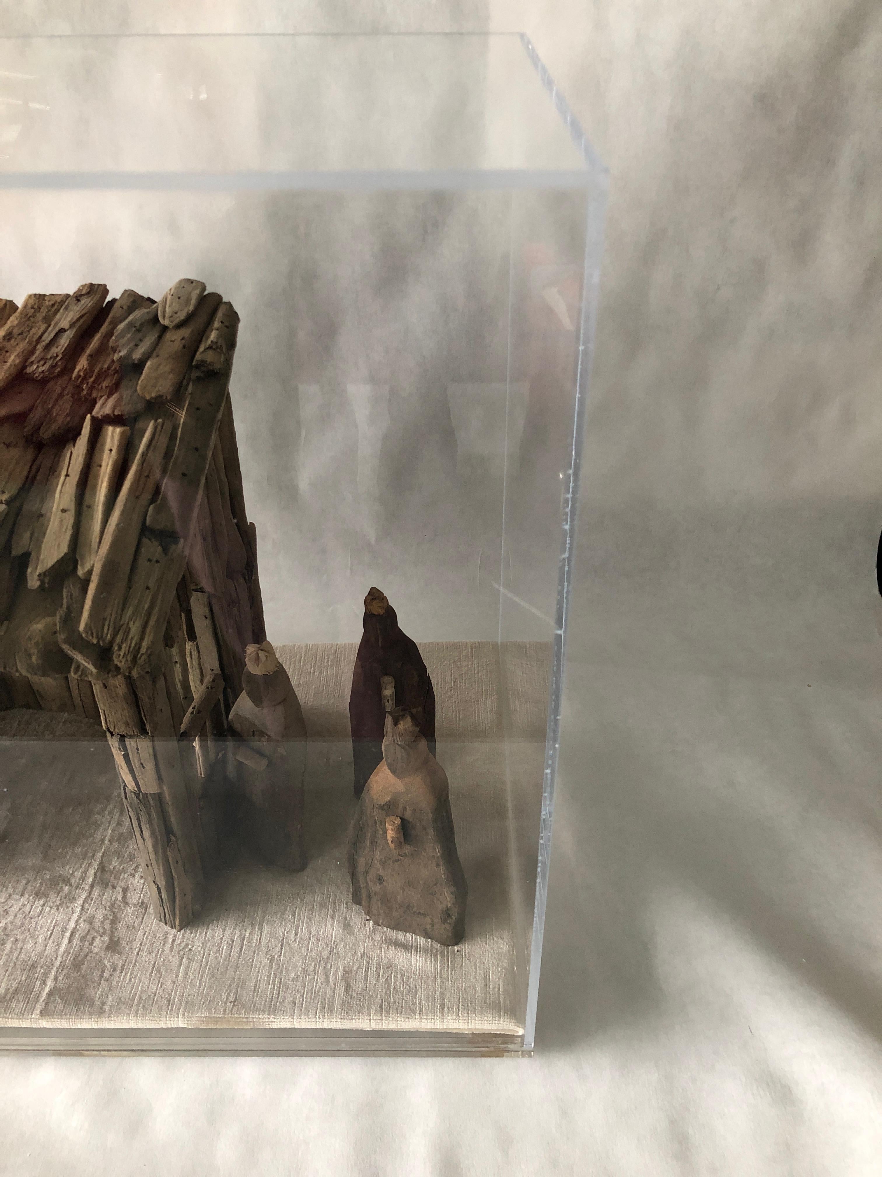 Nativity Scene in Driftwood and Lucite Object D'art by AMK for Patricia Kagan For Sale 9