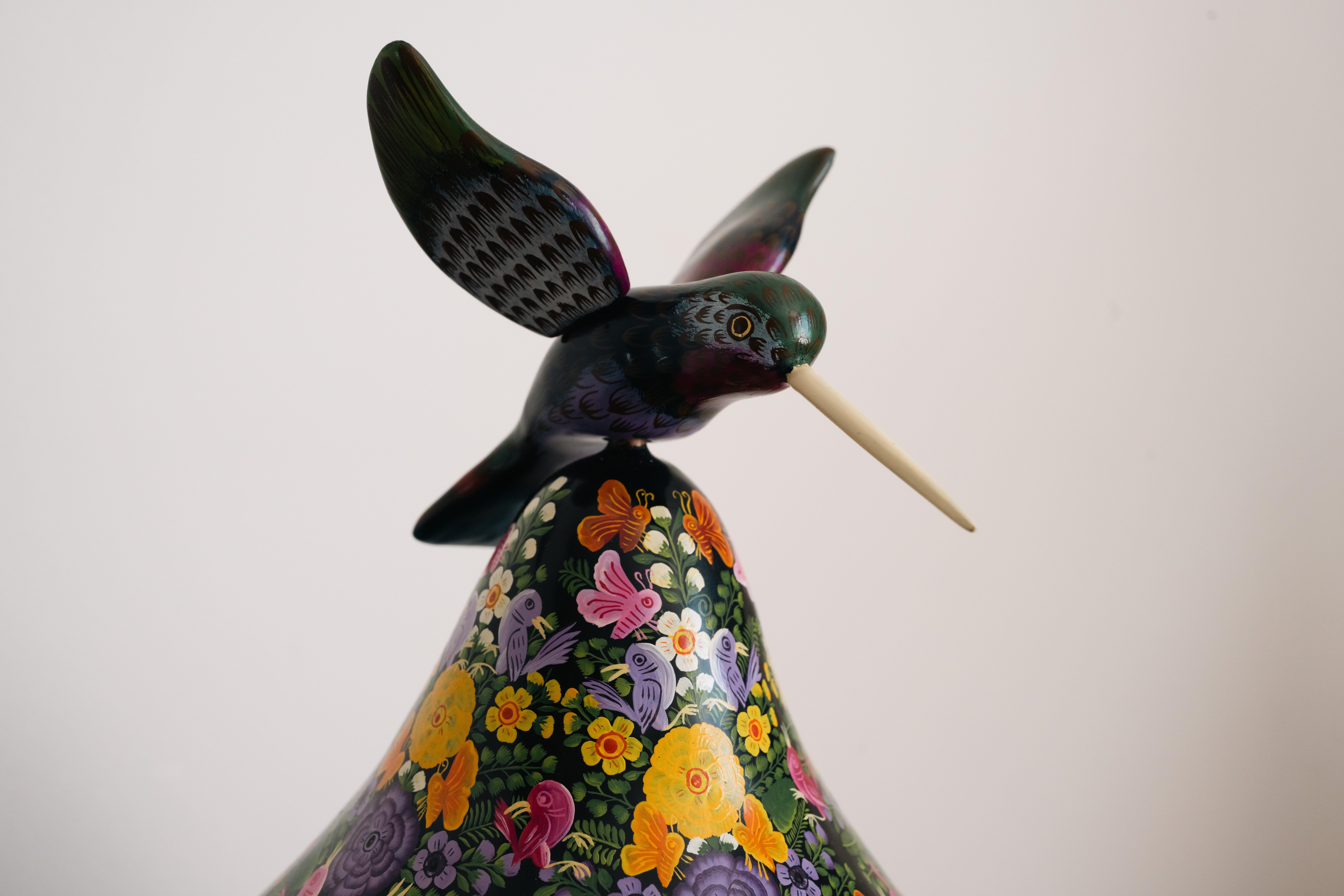 Mexicain Scène de Nativité Art populaire mexicain Gourde peinte  20ème siècle en vente