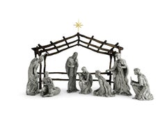 Nativity Silver and Antique Gold Mixed Metal Sculpture Special Edition