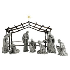 Nativity Silver and Antique Gold Mixed Metal Sculpture Special Edition