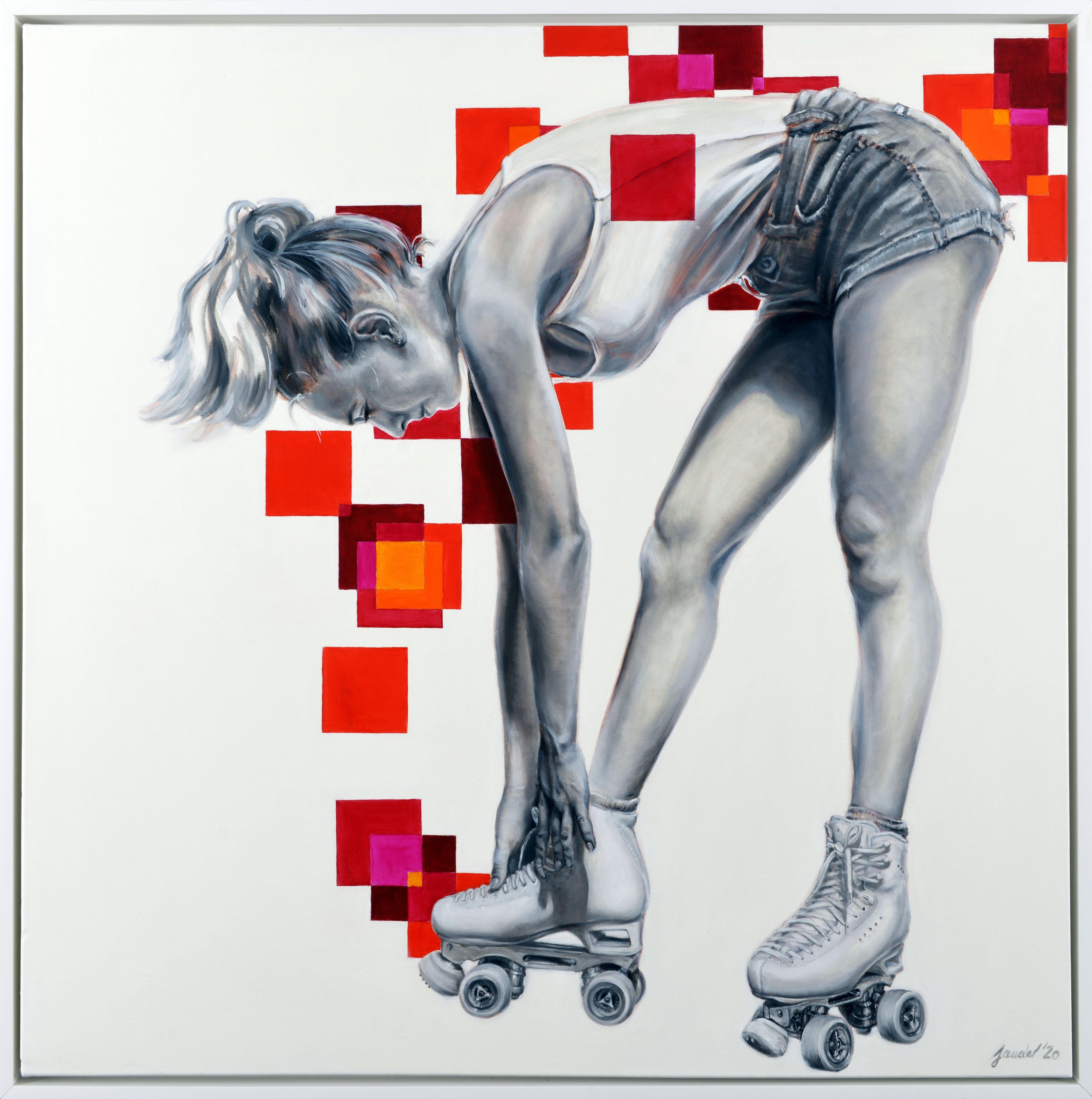 Stuckpixel I, Painting, Oil on Canvas For Sale 1