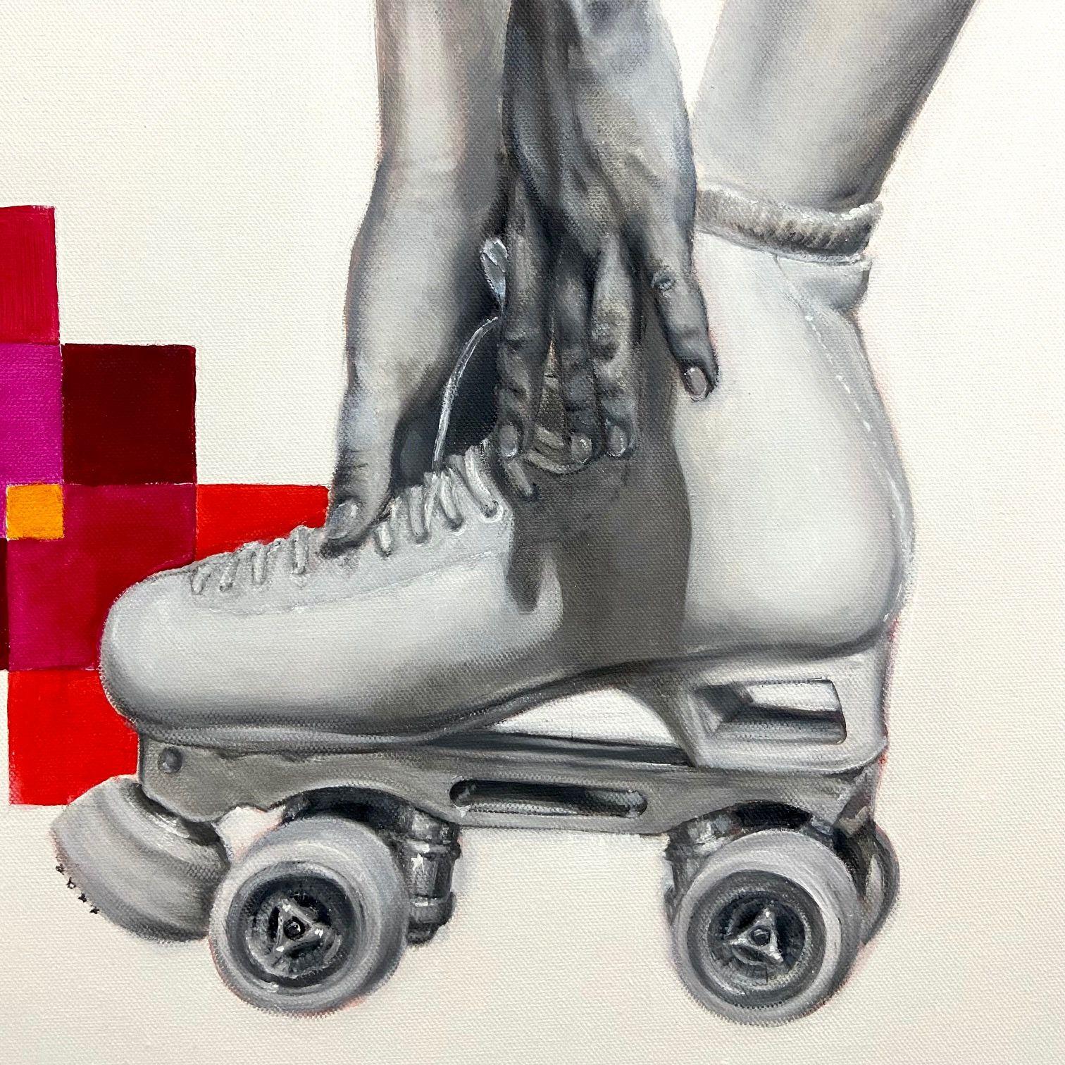 Stuckpixel I, Painting, Oil on Canvas For Sale 3