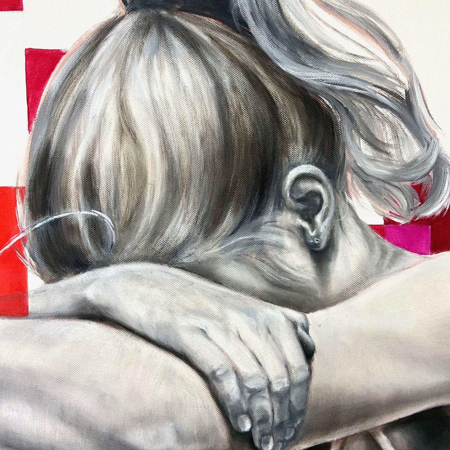 Stuckpixel II, Painting, Oil on Canvas For Sale 3