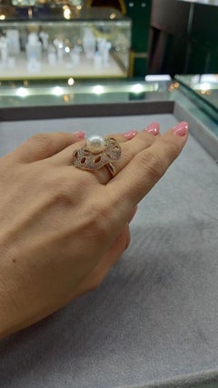 Natkina 5.17 Carat Natural Pearl White Diamond Precious Yellow Gold Ring