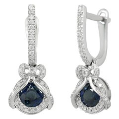 Natkina Blue Sapphire Diamond Dangle Earrings