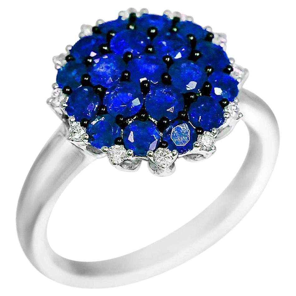 Natkina Blue Sapphire Diamond Impressive Ring