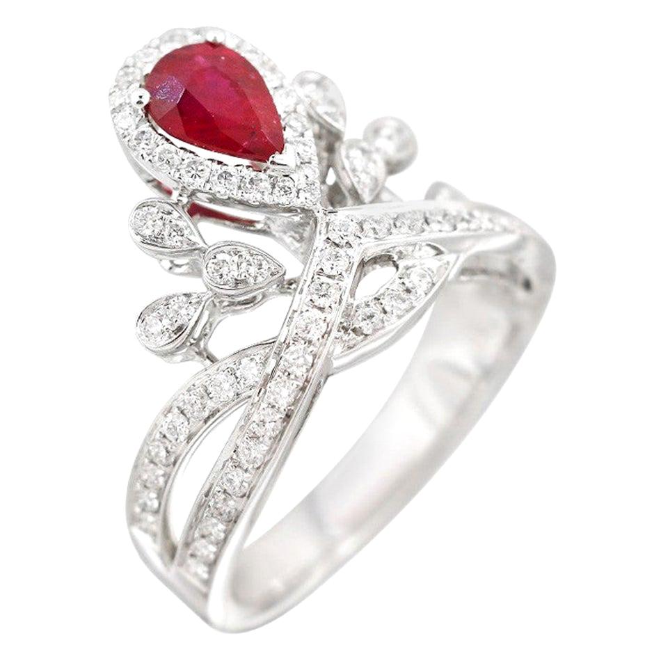 Natkina Ruby Diamond Impressive Ring for Her For Sale